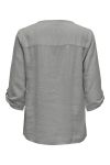 JDY - Top - Say 3/4 Linen V-Neck Top - Wild Dove