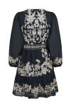 Neo Noir - Kjole - Dorna Printed Voile Dress - Navy