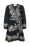 Neo Noir - Kjole - Dorna Printed Voile Dress - Navy