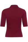 Gestuz - T-shirt - GZdrew polo top - Cabernet (Levering slut april)
