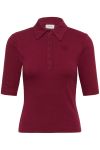 Gestuz - T-shirt - GZdrew polo top - Cabernet (Levering slut april)