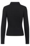 Gestuz - Top - Drew Ls Polo Top - Black