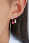 Enamel - Øreringe - Earring Eleanor - Fuchsia Pink