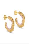 Enamel - Øreringe - Hoops Enora - Light Pink