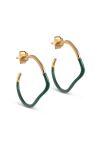 Enamel - Øreringe - Sway Hoops - Petrol Green