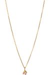 Enamel - Halskæde - Necklace Cherry - Light pink