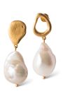 Enamel - Øreringe - Earring Baroque Pearl - Gold
