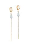 Enamel - Øreringe - Jana Pearl Hoops - Light Green and Light Blue
