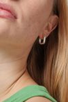 Enamel - Øreringe - Square Hoops 18 mm - Sølv