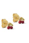 Enamel - Øreringe - Stud Cherry - Red
