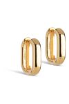 Enamel - Øreringe - Square Hoops 18 mm - Guld