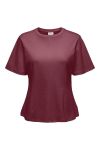 JDY -  T-shirt - Jdy Eva S/S Top JRS - Windsor Wine