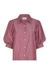 Neo Noir - Bluse - Etta Soft Stripe Stone Shirt - Dark Rose