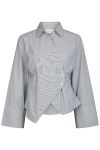 Neo Noir - Skjorte - Fenli Striped Shirt - Grey