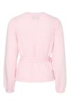 Pieces - Cardigan - Fleur LS V-Neck Knit Cardigan - Pink Tulle Melange
