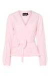 Pieces - Cardigan - Fleur LS V-Neck Knit Cardigan - Pink Tulle Melange
