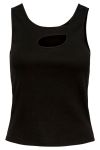 Pieces - Top - Maggy Cut Out - Black - Ditte Estrup
