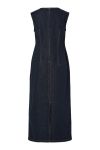 Pieces - Kjole - Franna SL Long Denim Dress - Dark Blue Denim
