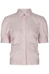 Neo Noir - Skjorte - Frannie Structure Stripe Shirt - Light pink