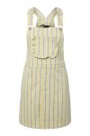 Pieces - Kjole - Billo Dungaree Denim Dress - French Vanilla Cloud Dancer & Beaucoup Blue & Oyster Mushrooms (Levering midt april)