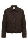 JDY - Paula L/S Quilted Barn Shacket - Chocolate Torte 