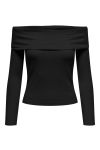 JDY - Top - Jdy Fransiska L/S Off Shoulder Top - Black