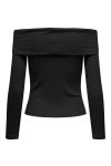 JDY - Top - Jdy Fransiska L/S Off Shoulder Top - Black