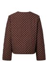 Pieces - Jakke - Gabby Quilt Jacket - Chicory Coffee Dots (Levering midt marts)