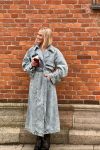 Gestuz - Jakke - GiannaGZ Trenchcoat - Blue/White Marble