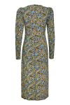Gestuz - Kjole - Arina Long Dress Green/Blue Brush