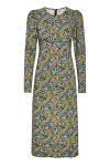 Gestuz - Kjole - Arina Long Dress Green/Blue Brush