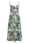 Gestuz - Kjole - CaraGZ P Slip Dress - Lime Flower