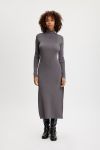 Gestuz - Kjole - SilviGZ LS Long Dress - Nickel