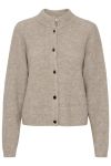 Gestuz - Cardigan - AlphaGZ short cardigan - Warm Sand Melange