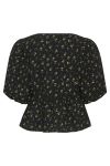 Gestuz - Bluse - Avery Blouse - Tulip Black/Yellow