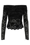 Gestuz - Bluse - GabriGZ LS Lace Top - Black