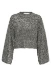 Gestuz - Bluse - MattianiGZ Cropped Pullover - Gun Metal