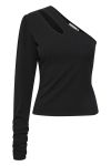 Gestuz - Bluse - SelahGZ One Shoulder - Black