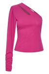 Gestuz - Bluse - SelahGZ One Shoulder - Fuchsia Red