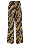 Gestuz - Bukser - Bothilde HW Pants - Maxi Zebra Tiger's Eye