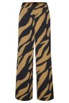 Gestuz - Bukser - Bothilde HW Pants - Maxi Zebra Tiger's Eye
