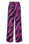 Gestuz - Bukser - BothildeGZ HW Pants - Maxi Zebra Black/Byzantium