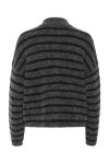 Gestuz - Cardigan - AlphaGZ Short Cardigan - Charcoal Black striped