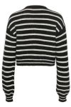 Gestuz - Cardigan - DebbieGZ Short Cardigan - Black/White Striped