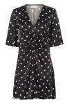 Gestuz - Kjole - GZdotta P SS dress - Black with egret dot 
