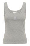 Gestuz - Top - GZdrew Mel Logo Top - Grey Mélange