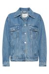 Gestuz - Jakke - Dena Denim Jacket - Washed Mid Blue