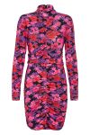 Gestuz - Kjole - AshaGZ P LS Short Dress - Pink Purple Flower