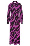 Gestuz - Kjole - BothildeGZ Long Dress - Maxi Zebra Black/Byzantium