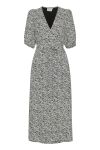 Gestuz - Kjole - Dis Wrap Dress - Grey Wave
